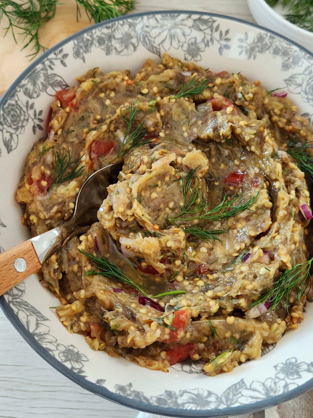 Roasted Eggplant Salad (Creamy, Healthy &&nbsp;Easy)