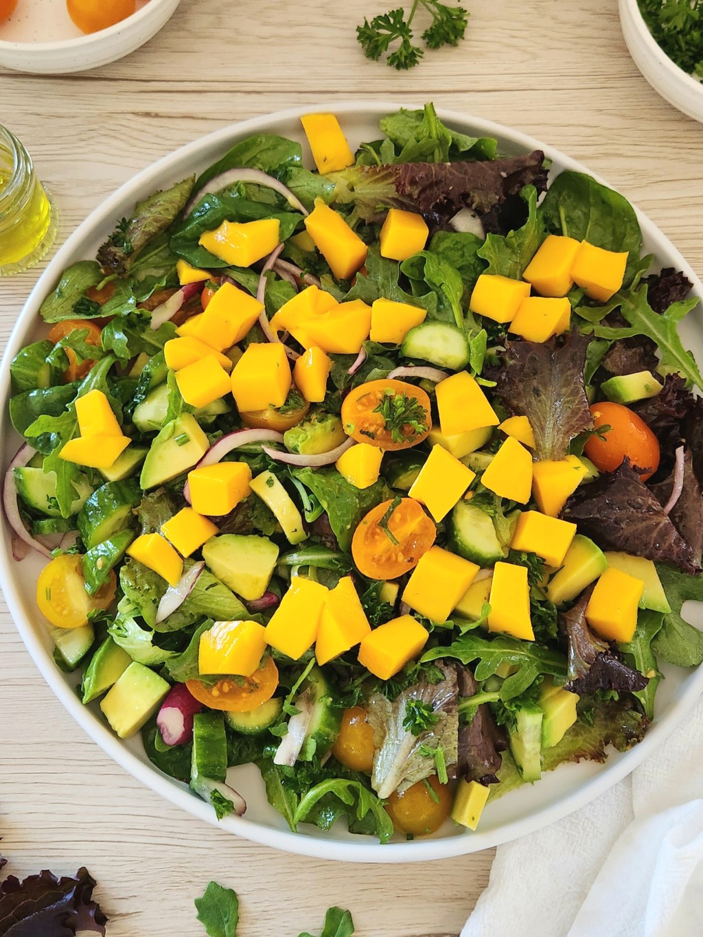 Healthy Mango Avocado Salad with Lime Dressing (Easy, Fresh & Hormone-Friendly)