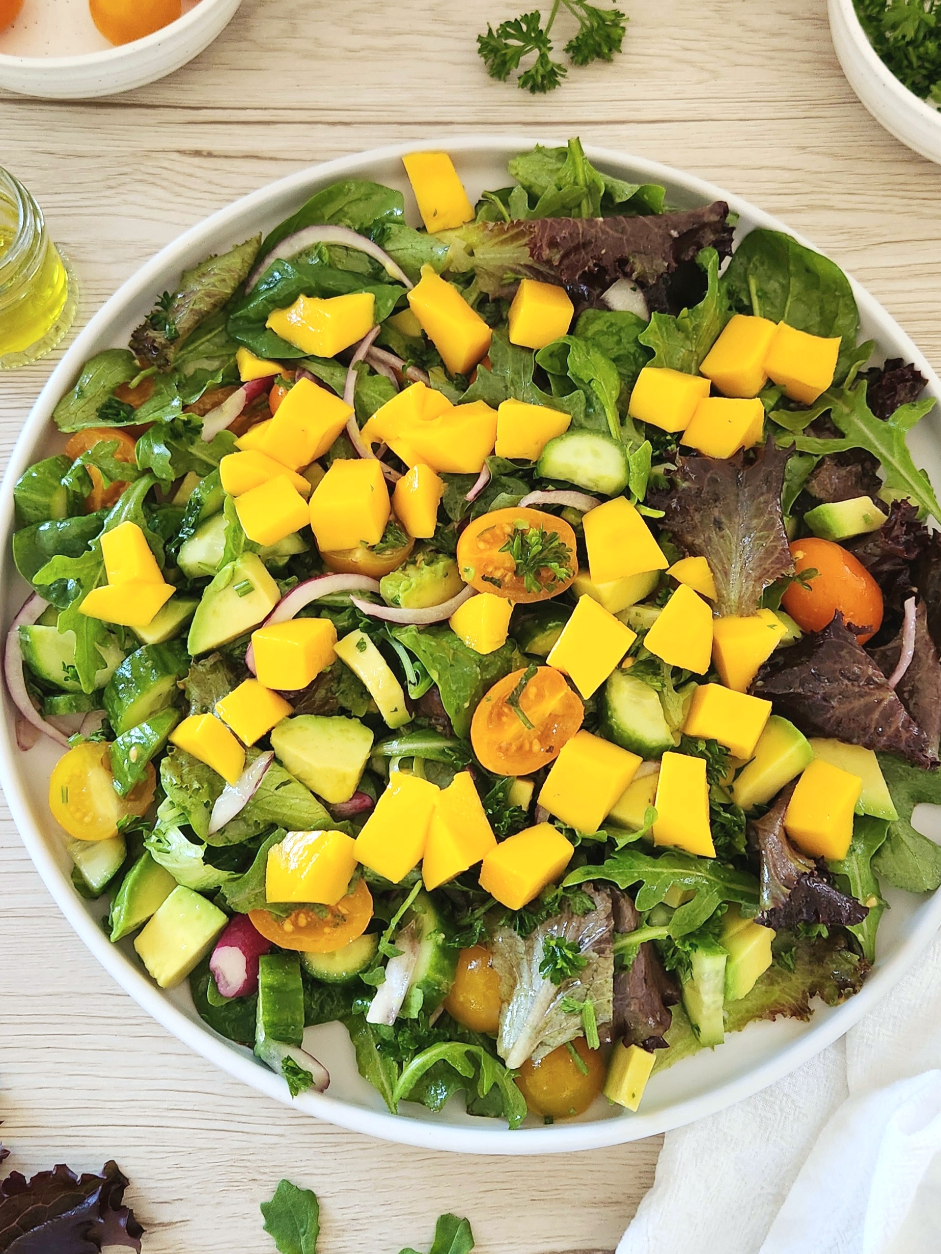 Healthy Mango Avocado Salad with Lime Dressing (Easy, Fresh & Hormone-Friendly)