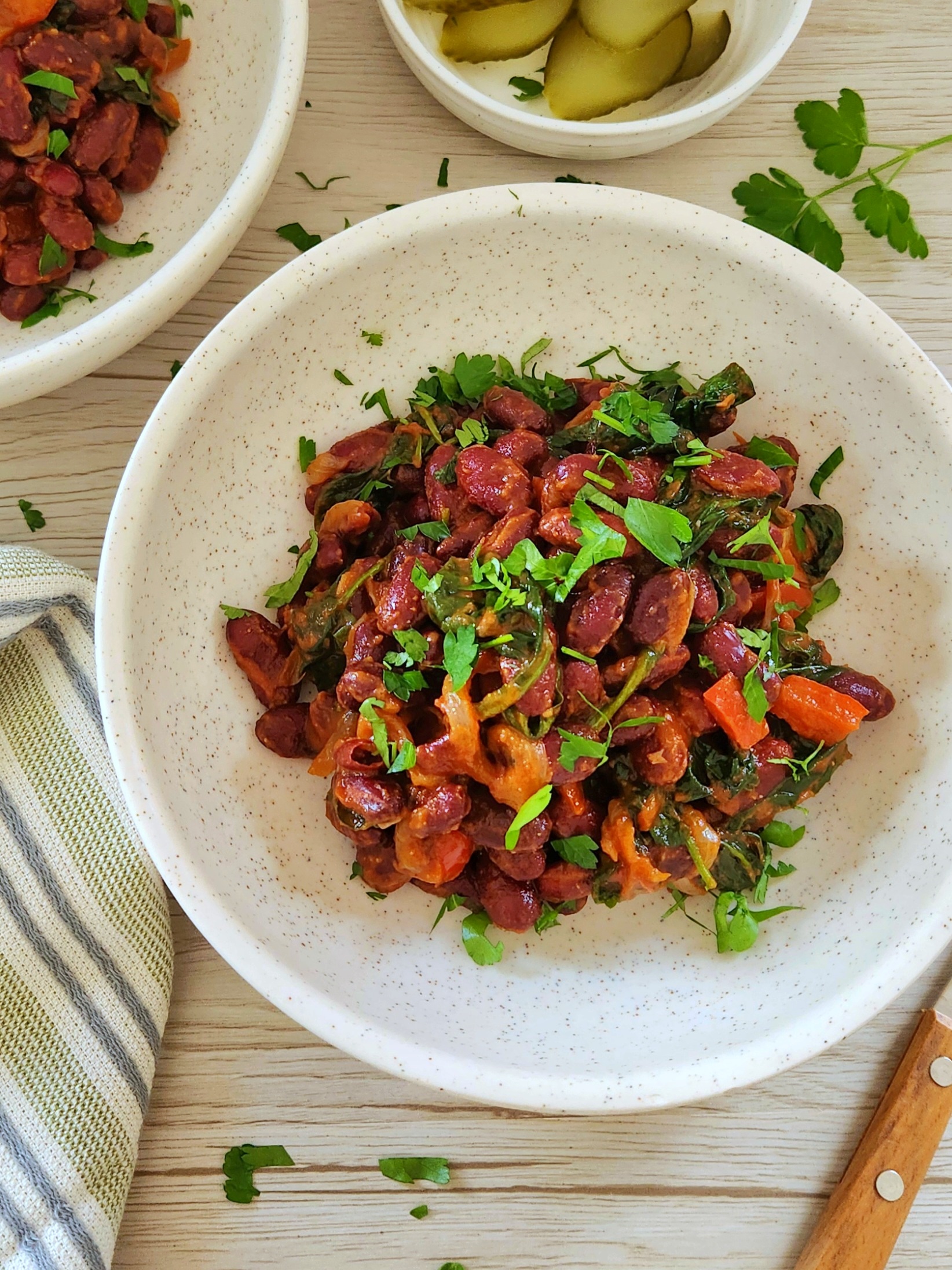 Creamy Red Beans with Spinach (Easy High-Protein Meal)