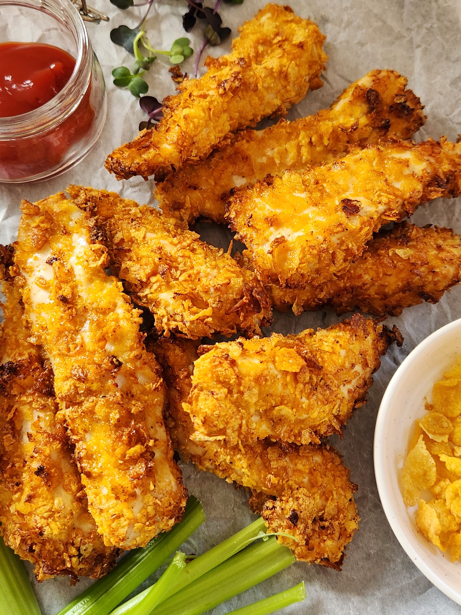 Healthy Air Fryer Cornflake Chicken Tenders